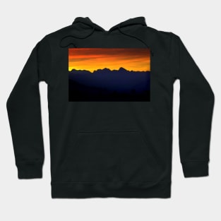 Sunset over the mountains Hoodie